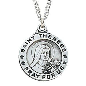Sterling Silver St. Therese Pendant