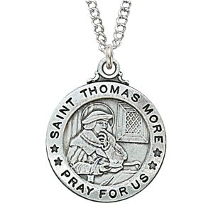 Sterling Silver St. Thomas More Pendant