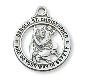 Sterling Silver St. Christopher Pendant