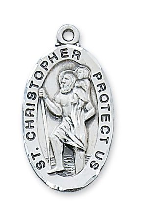 Sterling Silver St. Christopher Pendant