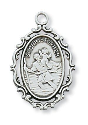 Sterling Silver St. Christopher Pendant
