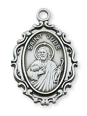 Sterling Silver St. Jude Pendant