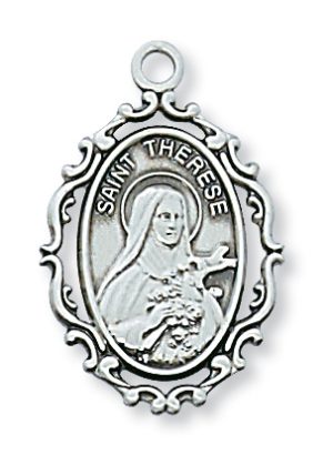 Sterling Silver St. Therese Pendant