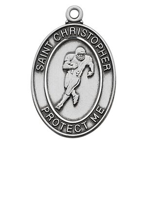 Sterling Silver Boys Football Pendant