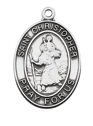 Sterling Silver St. Christopher Pendant