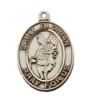 Sterling Silver St. Florian Pendant
