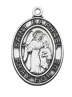 Sterling Silver St. Raphael Pendant