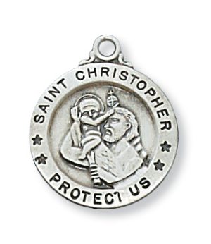 Sterling Silver St. Christopher Pendant
