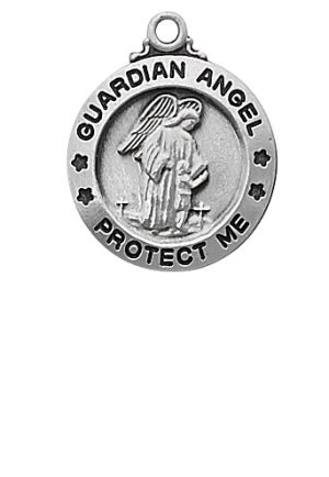 Sterling Silver Guardian Angel Pendant