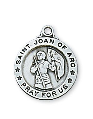 Sterling Silver St. Joan of Arc Pendant