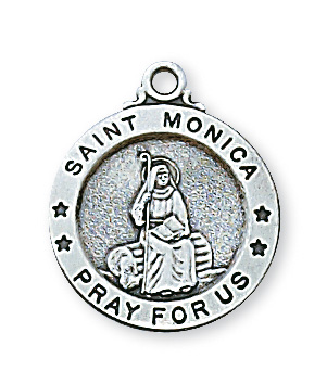 Sterling Silver St. Monica Pendant