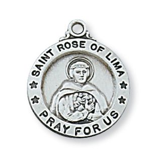 Sterling Silver St. Rose Pendant