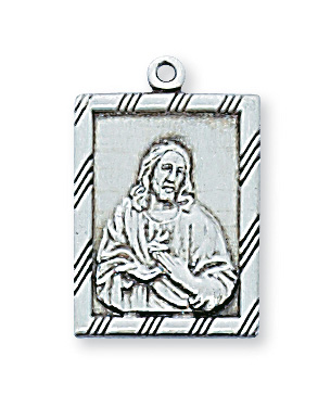 Sterling Silver Sacred Heart Pendant
