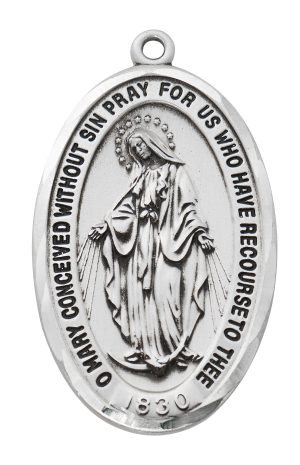 Sterling Lady of Grace Miraculous Boxed