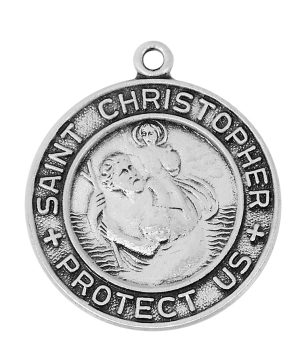 Sterling Silver St. Christopher medal