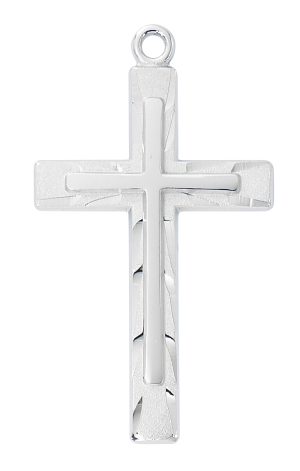 Sterling Silver Cross over Cross Boxed