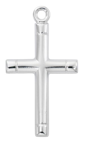 Sterling Silver Cross with Polished Tips