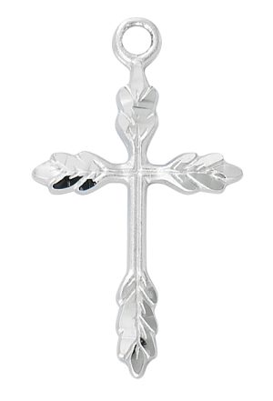Sterling Silver Wheat Cross Boxed