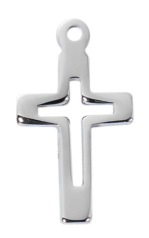Sterling Silver cut-out Cross boxed