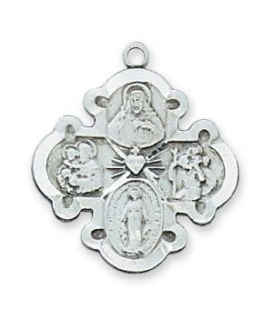 Sterling Silver 4-way Pendant Boxed