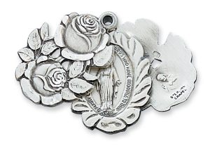Sterling Silver Miraculous Rosebud Pendant Boxed