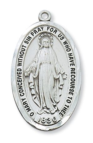 Sterling Silver Miraculous Pendant Boxed