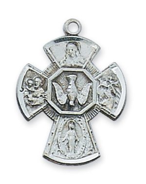 Sterling Silver 4-way Pendant Boxed