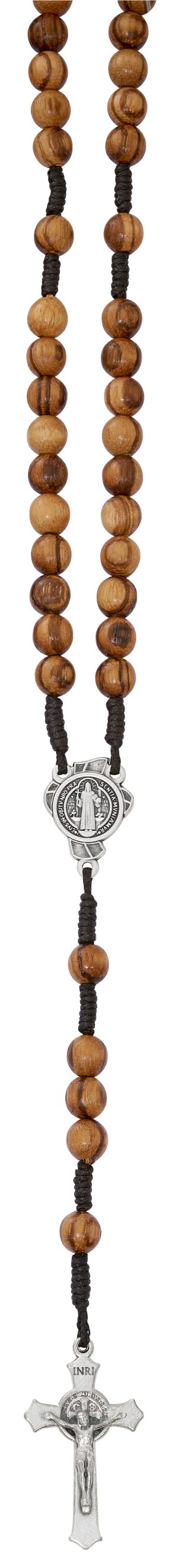 8MM ZEBRA WOOD ST. BENEDICT ON HANGING CARD