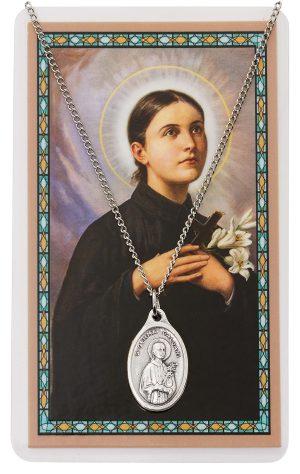 St Gemma on 18" chain prayer card set
